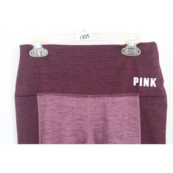 VICTORIA'S SECRET PINK LEGGINGS SIZE SMALL BURGUNDY RED - Picture 2 of 6